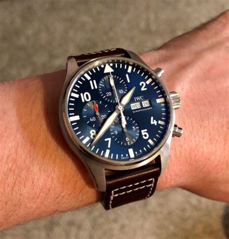 iwc pilot iw377714|IWC Pilot Midnight Automatic Chronograph Blue Dial Men's .